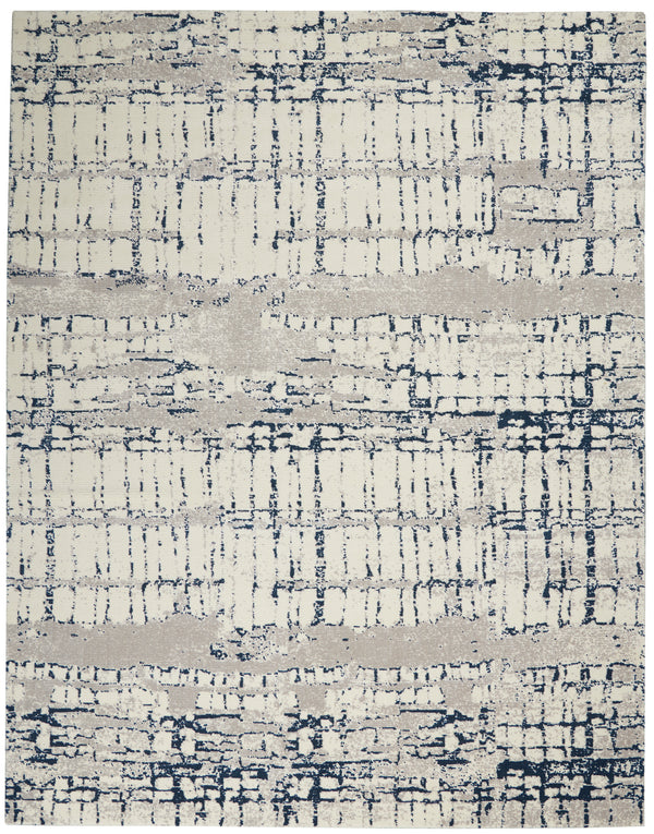 nourison twilight twi10 ivory navy rug