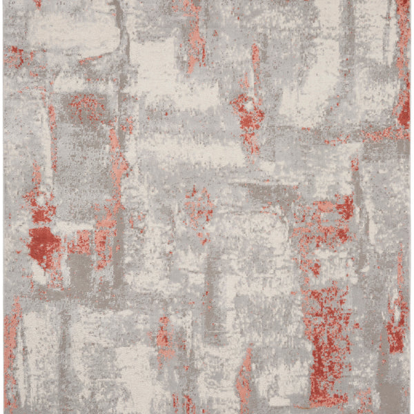 nourison elation etn06 grey brick rug