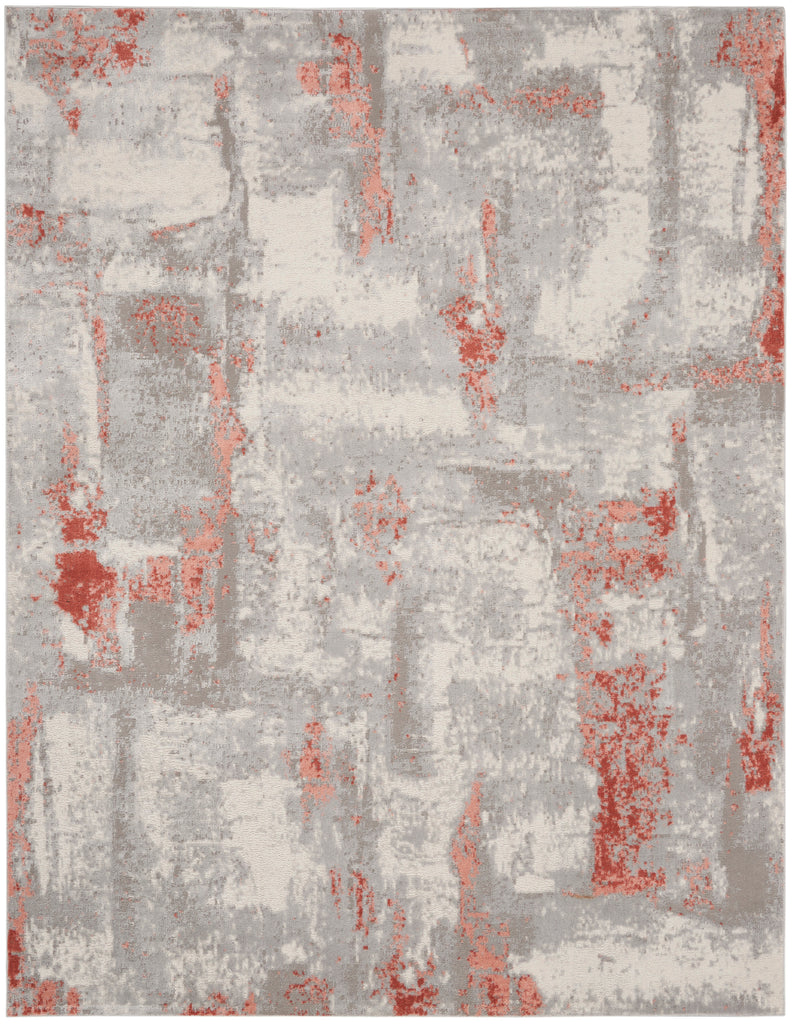 nourison elation etn06 grey brick rug