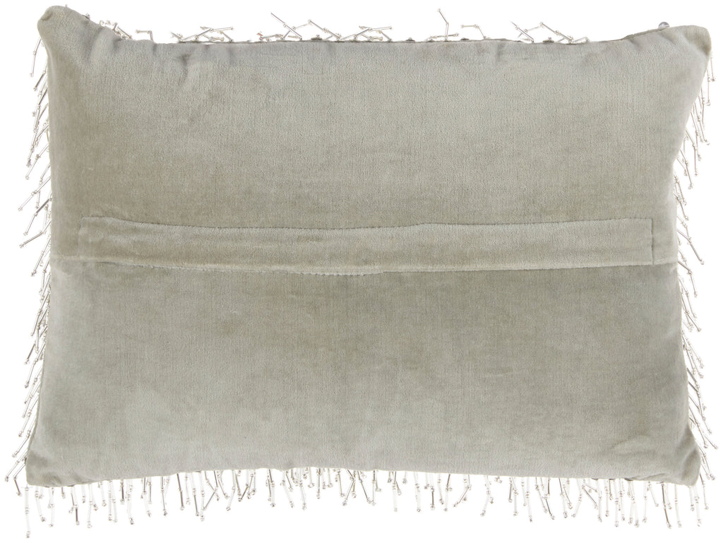 nourison luminescence z0727 silver pillow