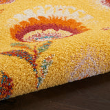 nourison allur alr08 yellow multicolor rug
