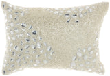 nourison luminescence z5000 silver pillow