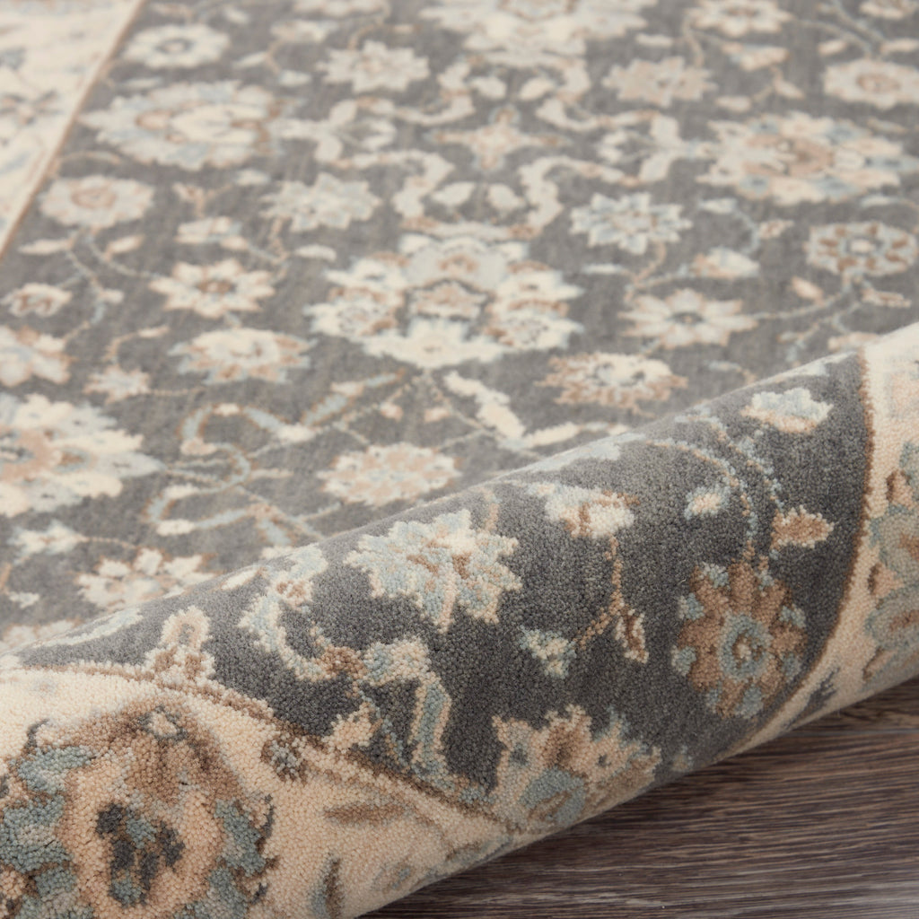 nourison living treasures li16 grey ivory rug