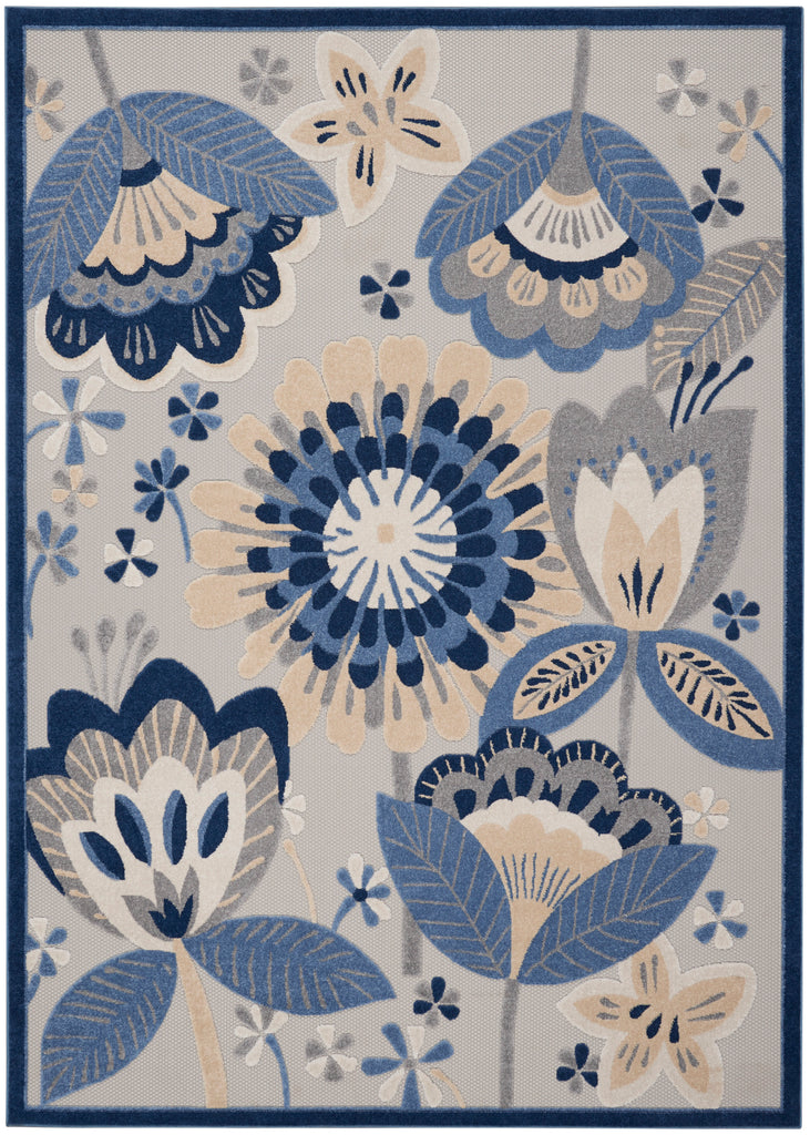 nourison aloha alh25 blue grey rug