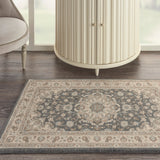 nourison living treasures li15 grey ivory rug