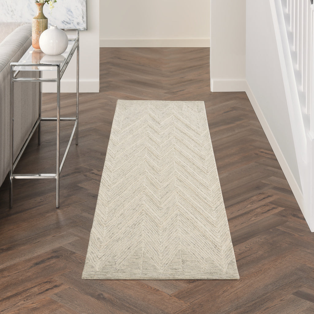 nourison interlock itl04 ivory grey rug