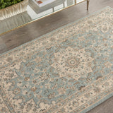 nourison living treasures li15 aqua ivory rug