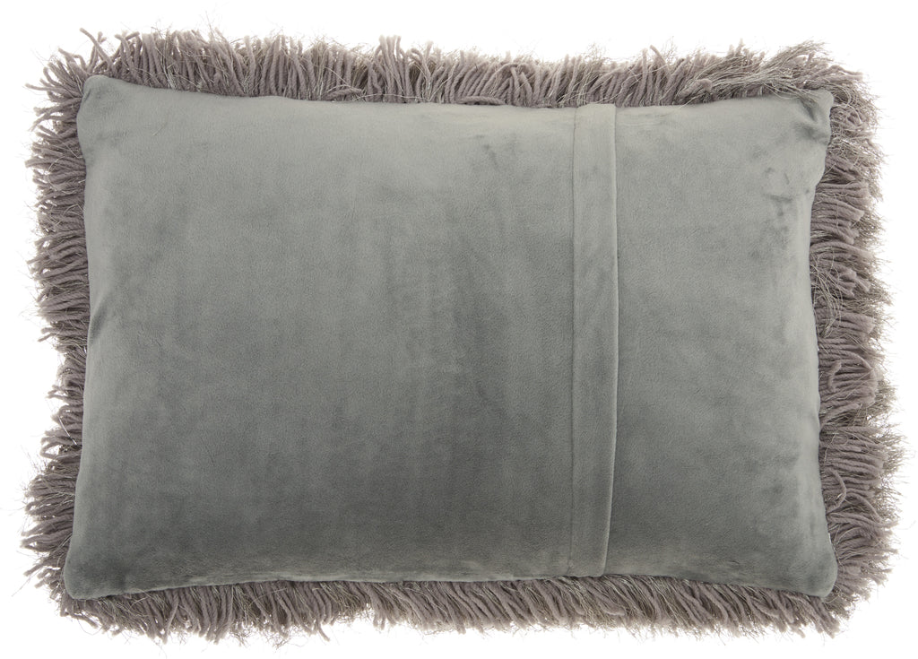 nourison shag tl004 charcoal pillow