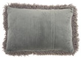 nourison shag tl004 charcoal pillow