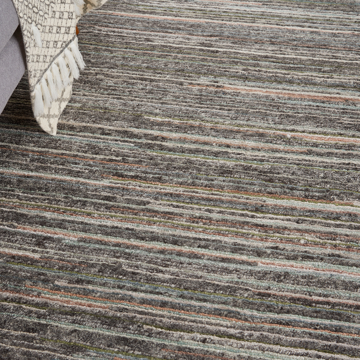 nourison plateau pae01 grey green rug