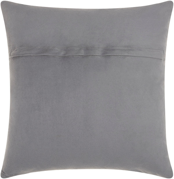 nourison natural leather hide s1160 silver grey pillow
