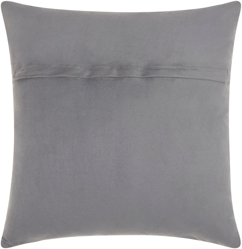 nourison natural leather hide s1160 silver grey pillow