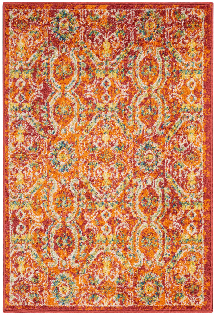 nourison allur alr05 red multicolor rug