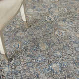 nourison silken allure stn10 grey navy rug