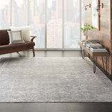 nourison starry nights stn03 silver cream rug