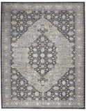 nourison silken allure stn11 grey blue rug
