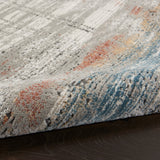 nourison rustic textures rus12 grey multi rug