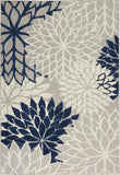 nourison aloha alh05 ivory navy rug