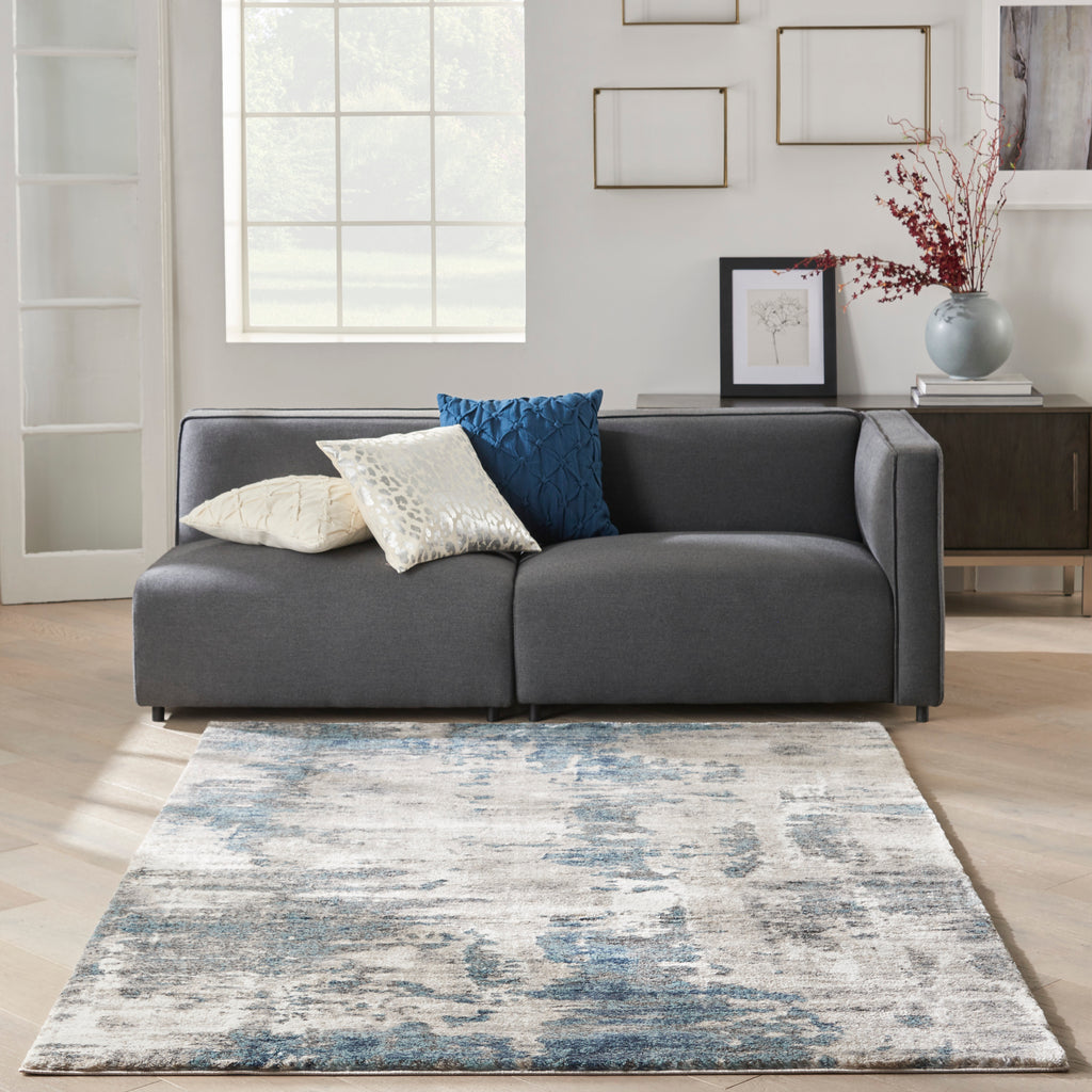 nourison american manor amr04 ivory blue rug