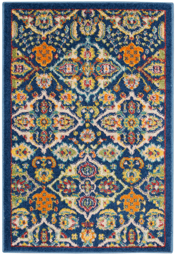 nourison allur alr03 navy multicolor rug