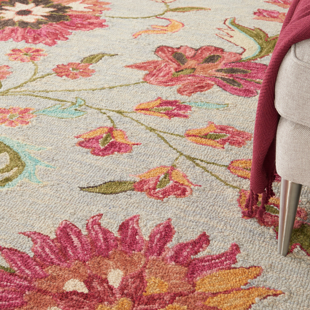 nourison bahari bah04 grey multi rug