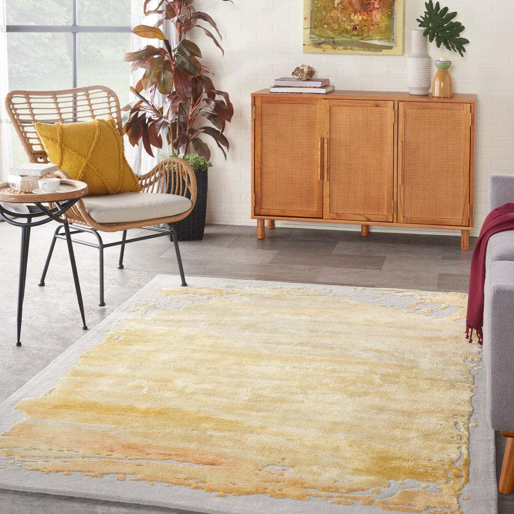 nourison prismatic prs19 grey gold rug