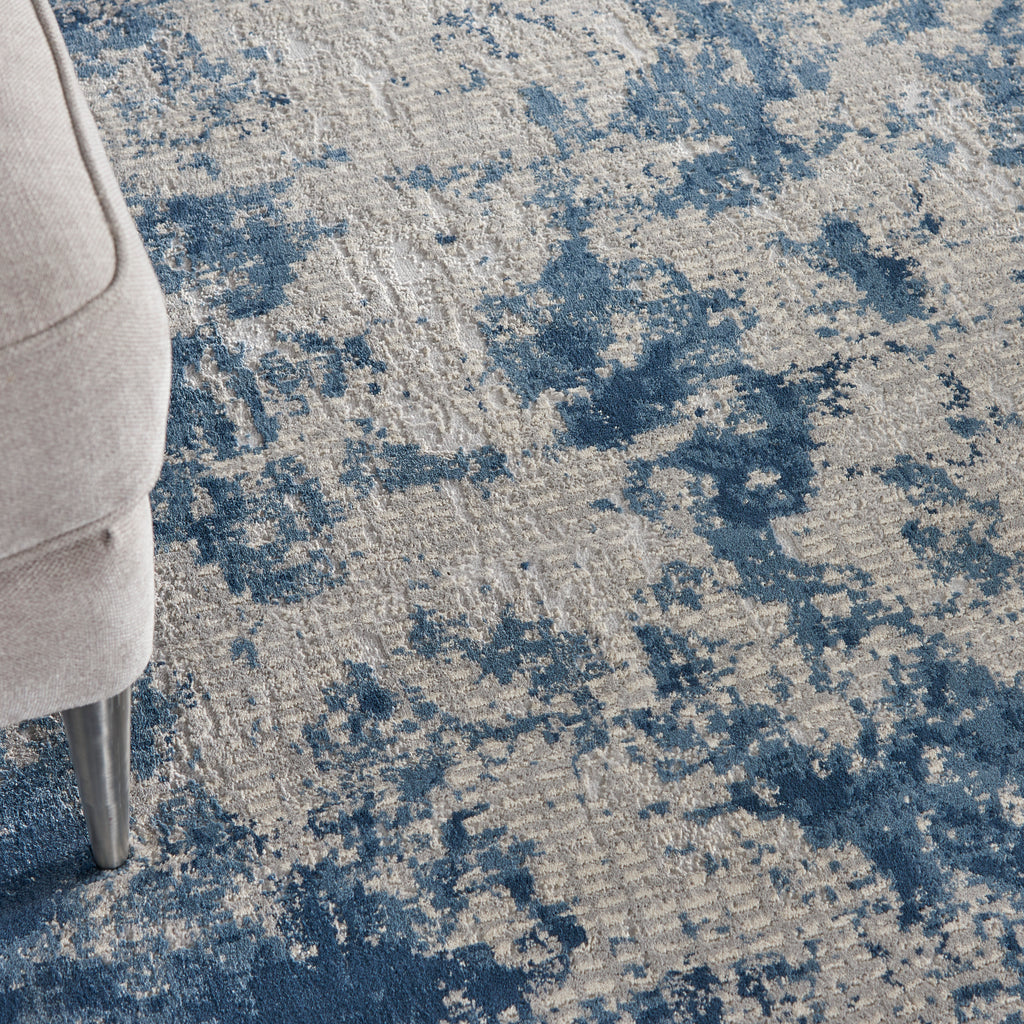 nourison rustic textures rus16 grey blue rug