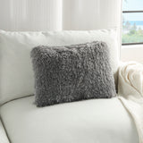 nourison shag tl004 charcoal pillow