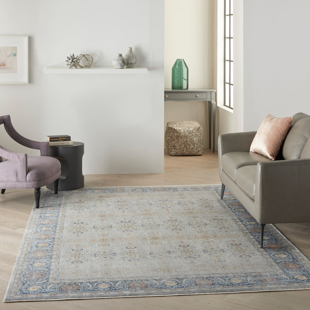 nourison silken allure stn08 grey rug