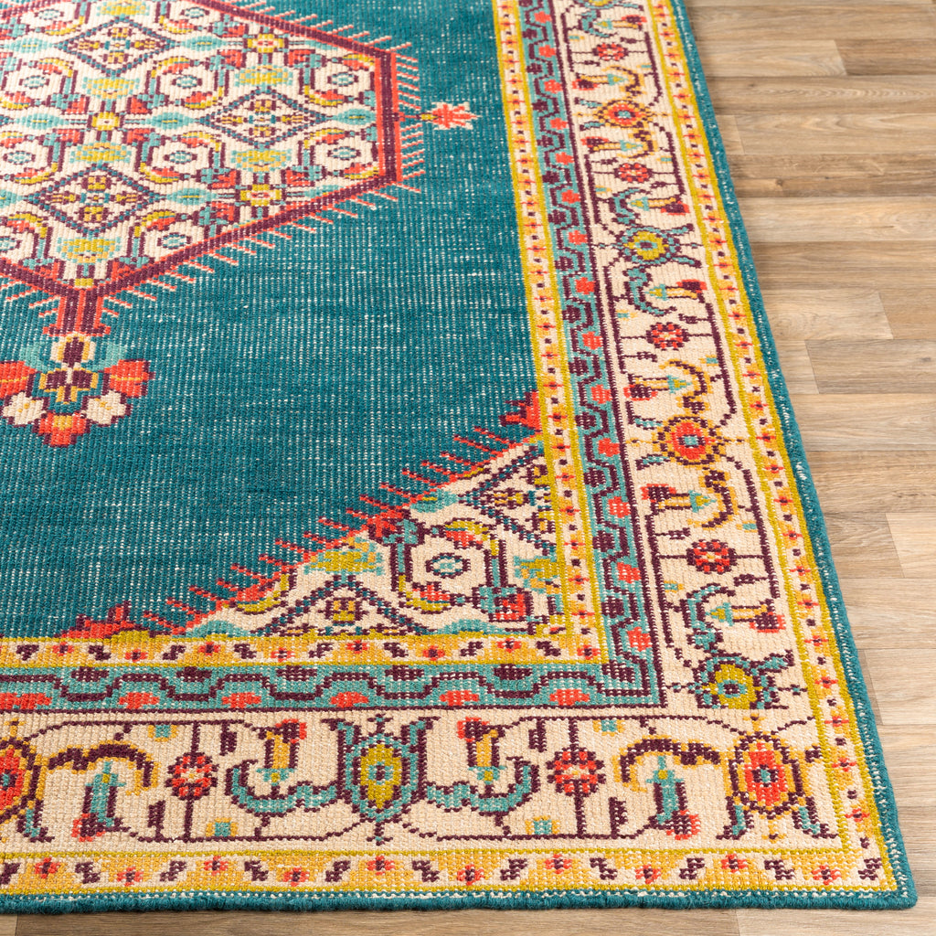 surya zahra zha 4052 teal rug