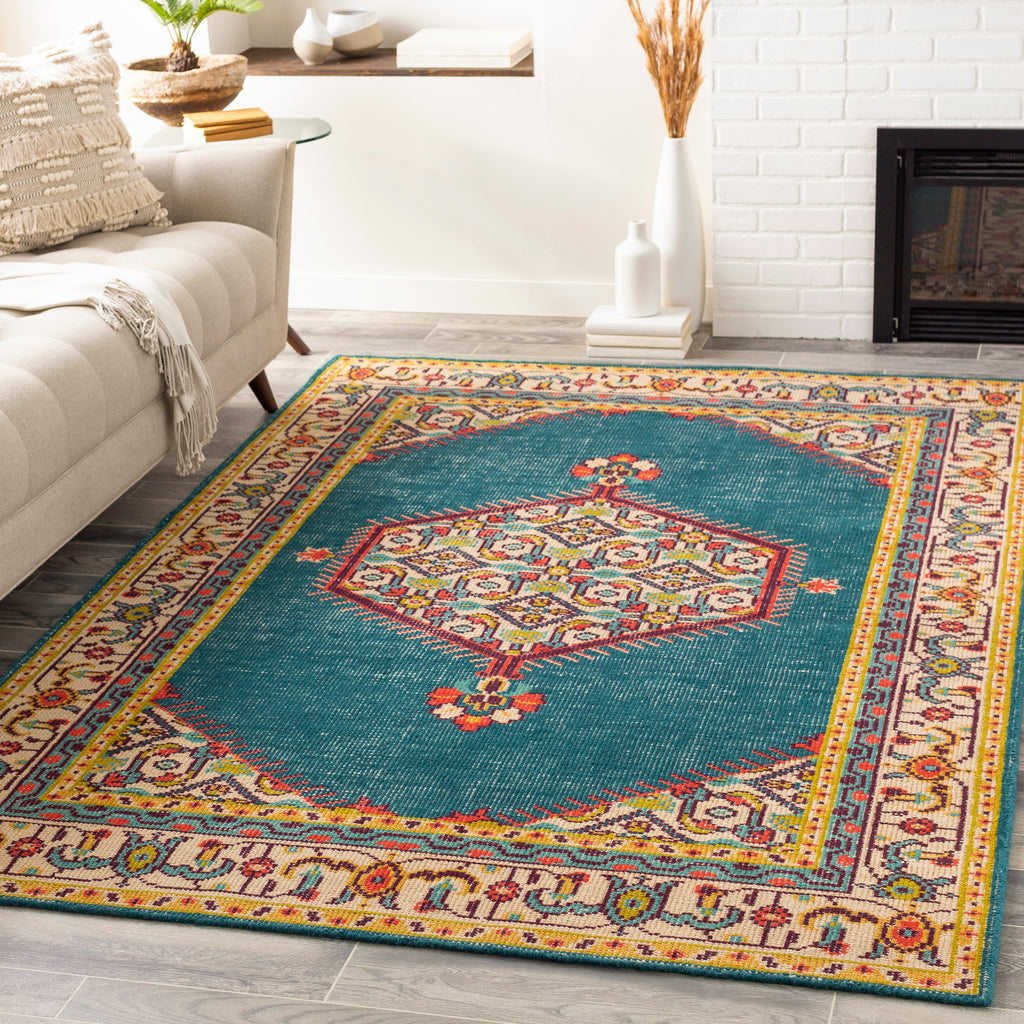surya zahra zha 4052 teal rug