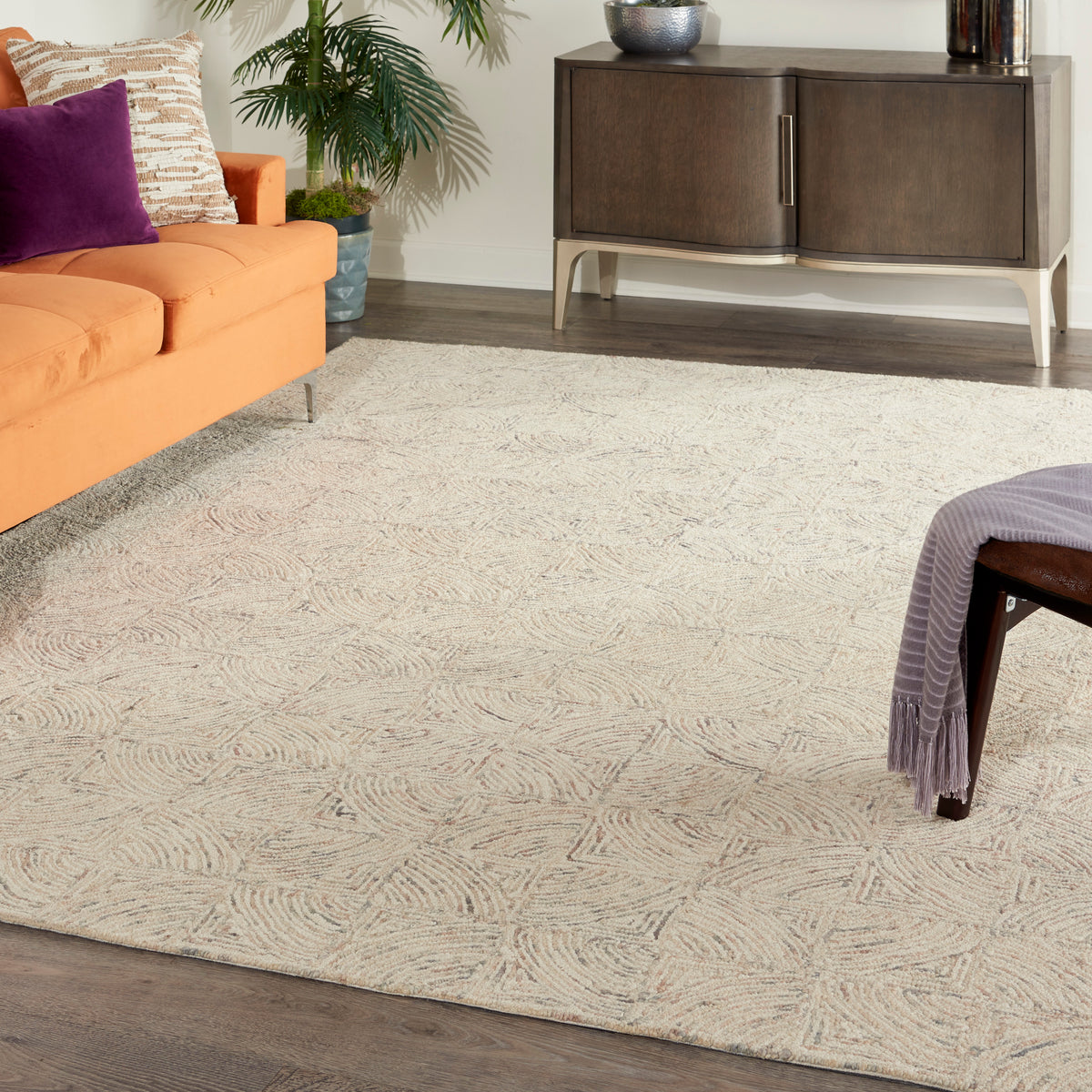 nourison interlock itl05 ivory multi rug