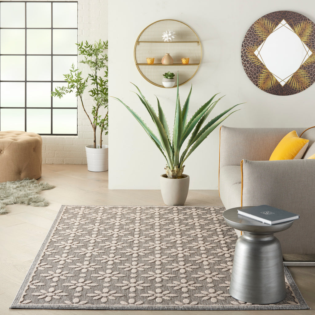 nourison cozumel czm03 grey rug