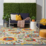 nourison aloha alh17 ivory multi rug