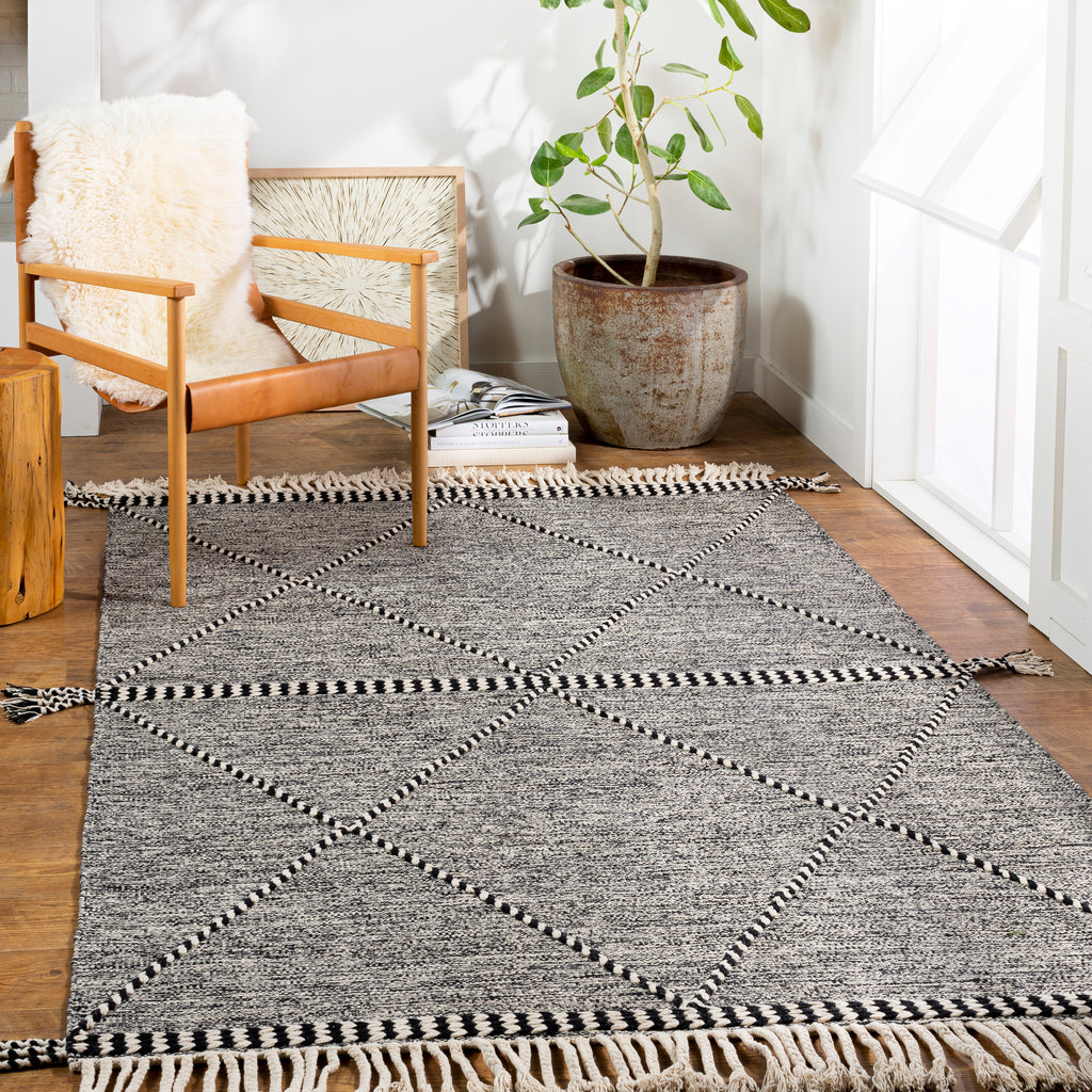 surya zanafi znf 2301 black rug