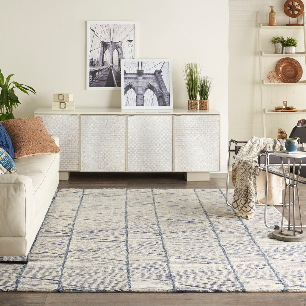 Nourison Colorado CLR01 White Blue Rug