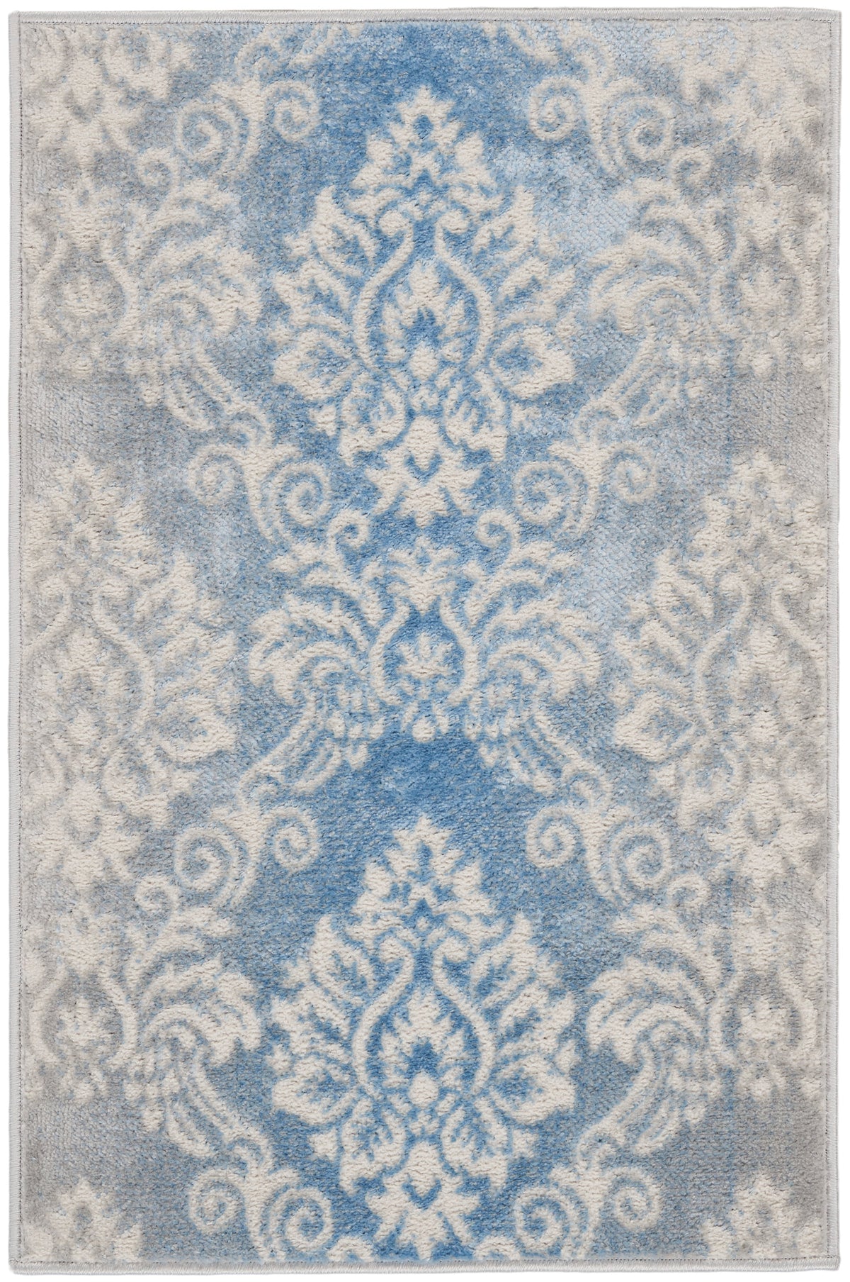 nourison elation etn03 ivory blue rug