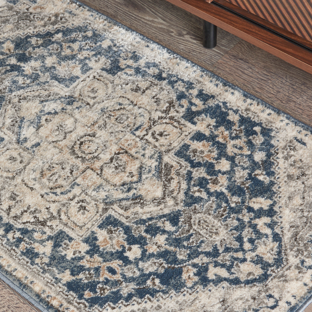 nourison quarry qua08 ivory blue rug