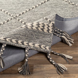 surya zanafi tassels zts 2306 medium gray rug