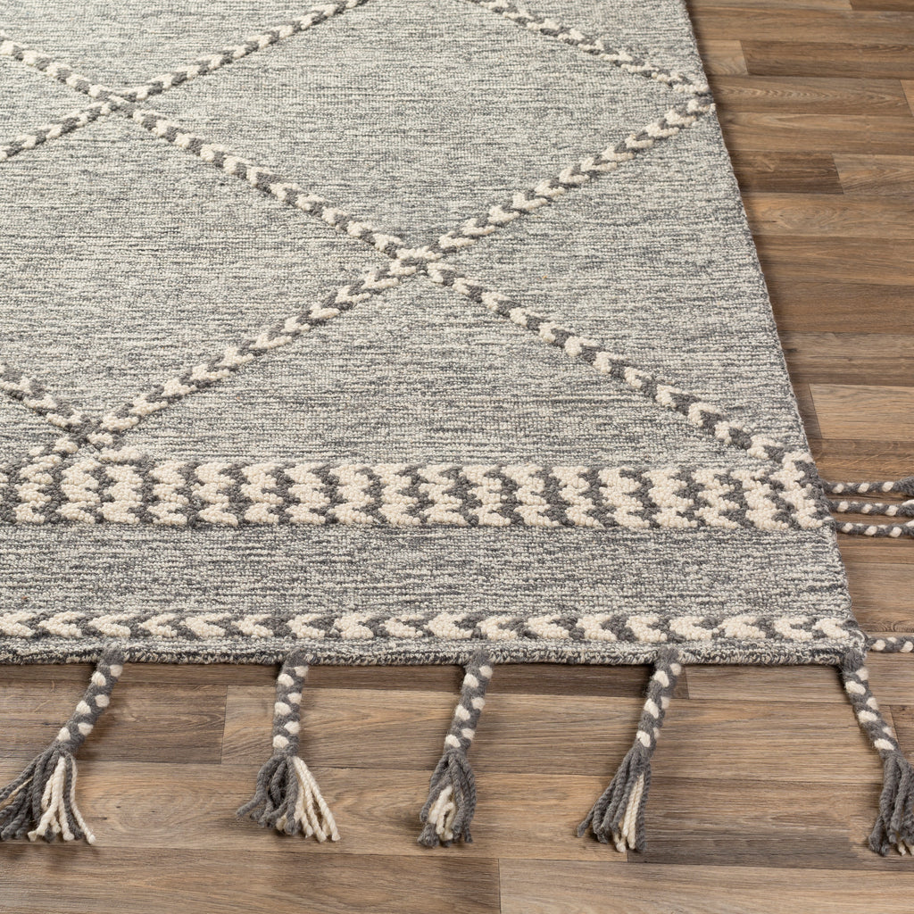 surya zanafi tassels zts 2306 medium gray rug
