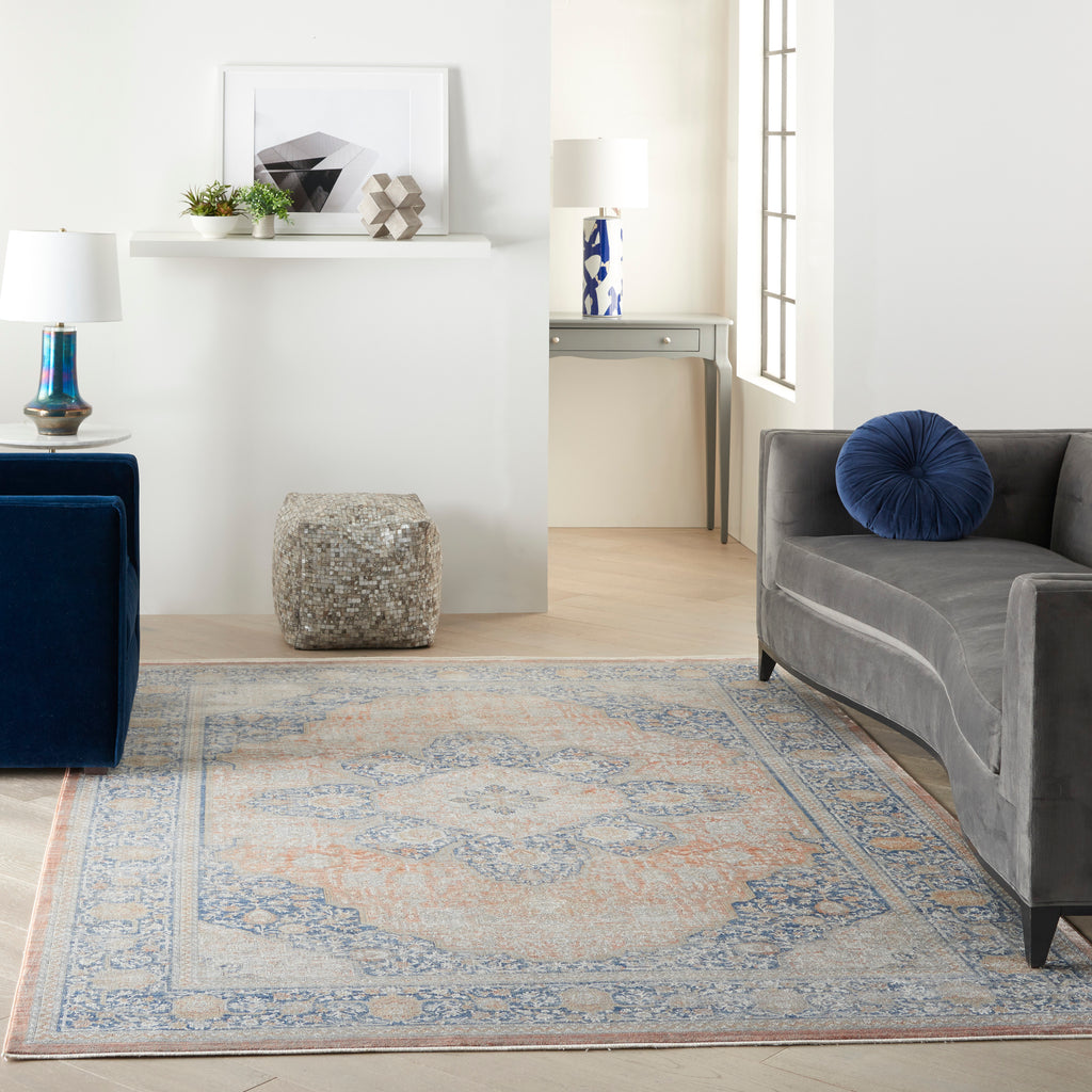 nourison silken allure stn07 blush multi rug