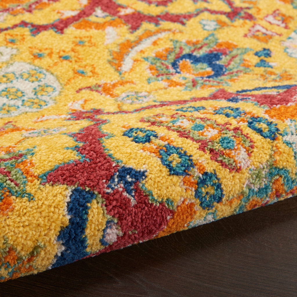 nourison allur alr03 yellow multicolor rug