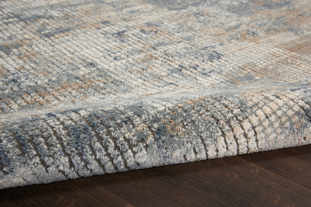 nourison quarry qua02 blue beige rug